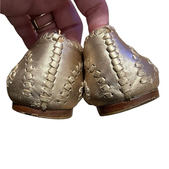 Jack Rogers metallic gold leather ballet flats - Picture 6 of 8